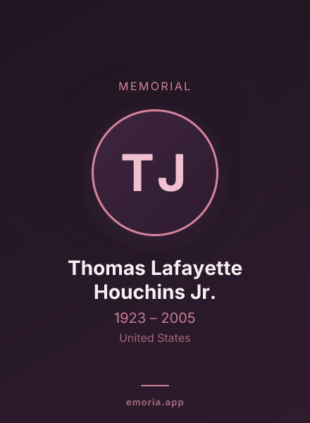 Memorial portrait of Thomas Lafayette Houchins Jr.