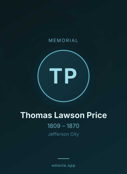 Memorial portrait of Thomas Lawson Price
