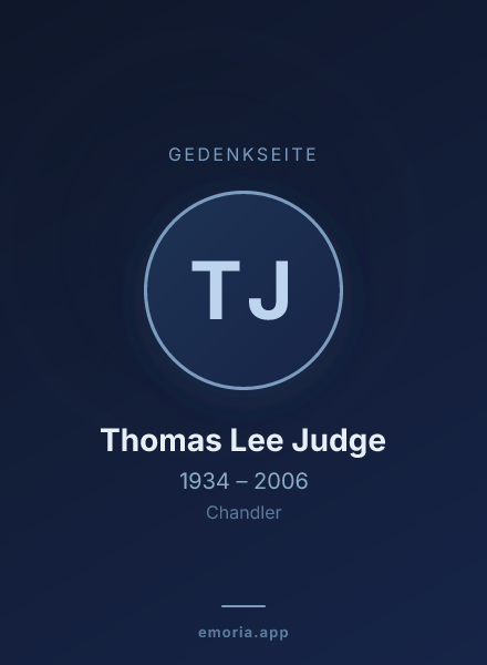 Gedenkportrait von Thomas Lee Judge