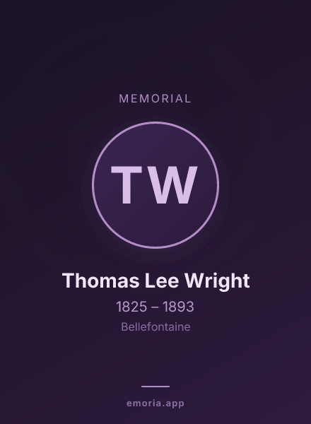 Memorial portrait of Thomas Lee Wright