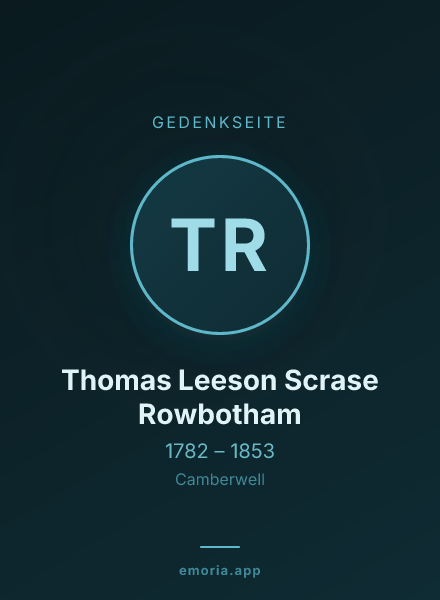 Gedenkportrait von Thomas Leeson Scrase Rowbotham