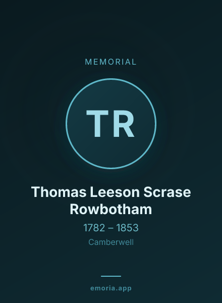 Memorial portrait of Thomas Leeson Scrase Rowbotham