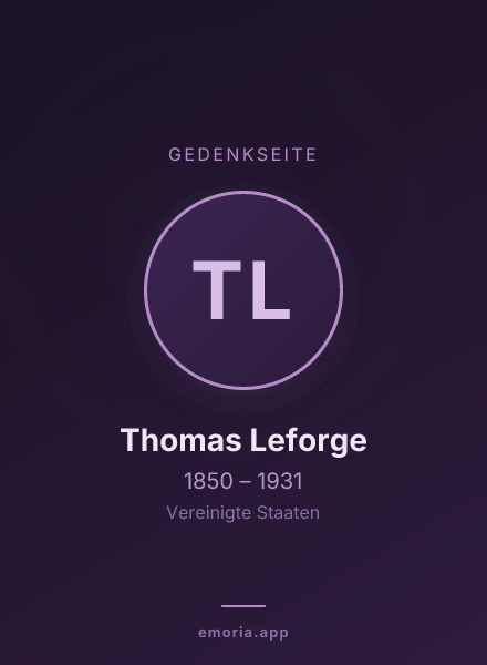 Gedenkportrait von Thomas Leforge
