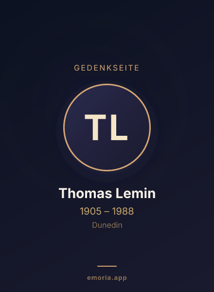 Gedenkportrait von Thomas Lemin