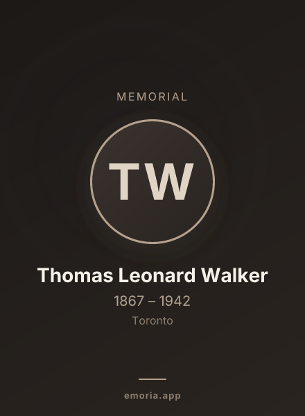 Memorial portrait of Thomas Leonard Walker