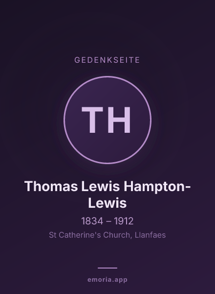 Gedenkportrait von Thomas Lewis Hampton-Lewis