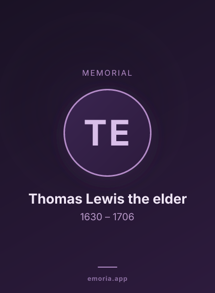 Memorial portrait of Thomas Lewis the elder