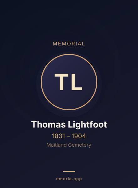 Memorial portrait of Thomas Lightfoot