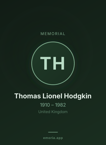 Memorial portrait of Thomas Lionel Hodgkin