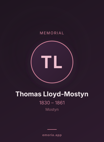 Memorial portrait of Thomas Lloyd-Mostyn