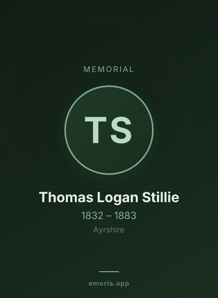 Memorial portrait of Thomas Logan Stillie