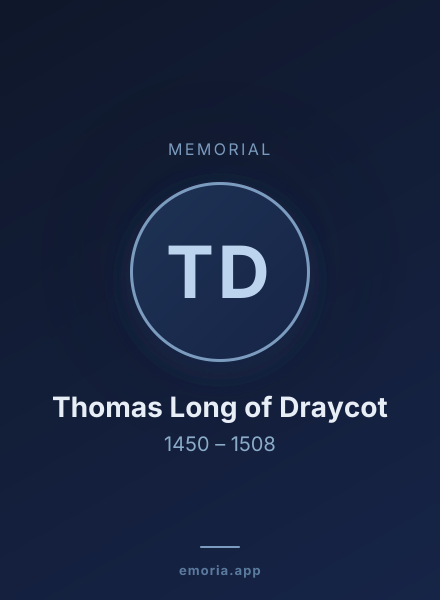 Memorial portrait of Thomas Long of Draycot