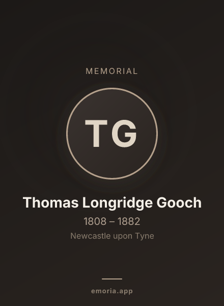 Memorial portrait of Thomas Longridge Gooch