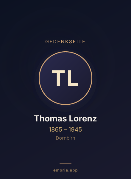 Gedenkportrait von Thomas Lorenz