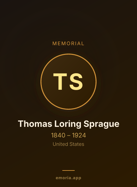 Memorial portrait of Thomas Loring Sprague