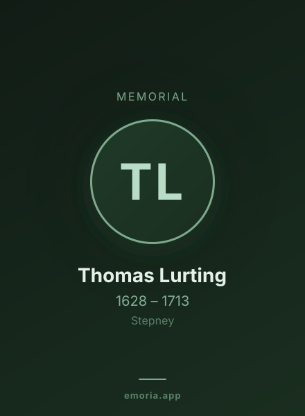 Memorial portrait of Thomas Lurting