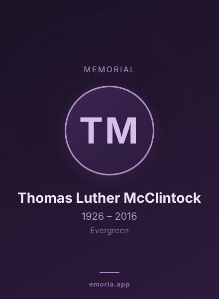 Memorial portrait of Thomas Luther McClintock