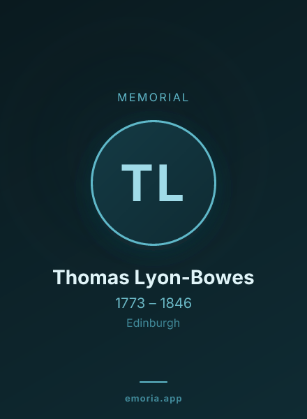 Memorial portrait of Thomas Lyon-Bowes