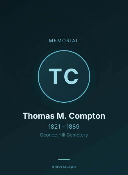 Memorial portrait of Thomas M. Compton