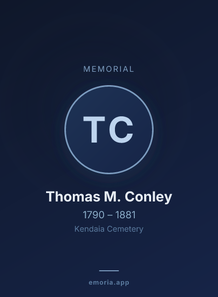 Memorial portrait of Thomas M. Conley