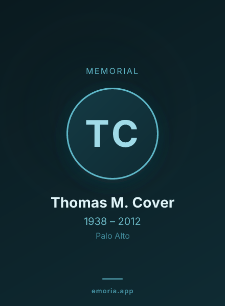 Memorial portrait of Thomas M. Cover