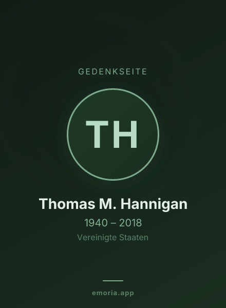 Gedenkportrait von Thomas M. Hannigan