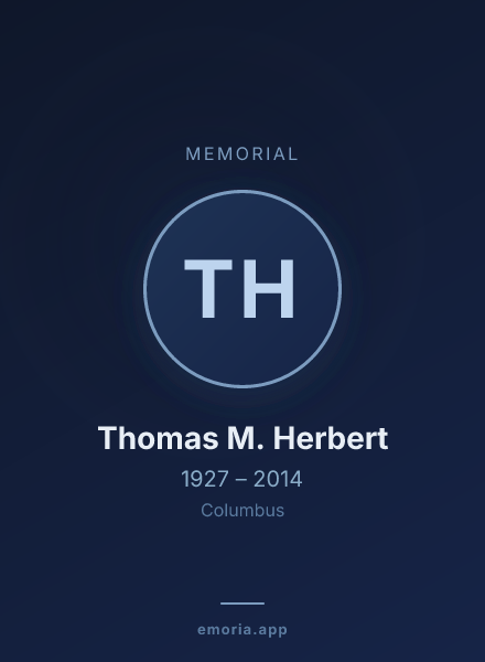 Memorial portrait of Thomas M. Herbert