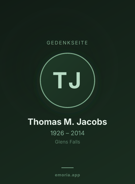 Gedenkportrait von Thomas M. Jacobs