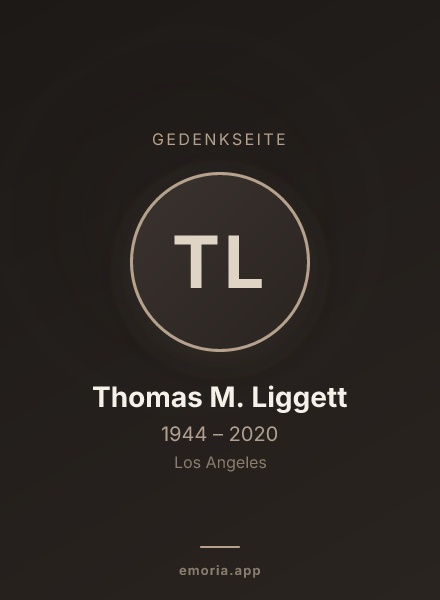 Gedenkportrait von Thomas M. Liggett