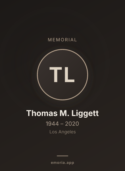 Memorial portrait of Thomas M. Liggett