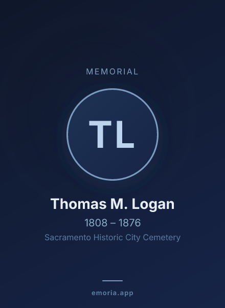 Memorial portrait of Thomas M. Logan