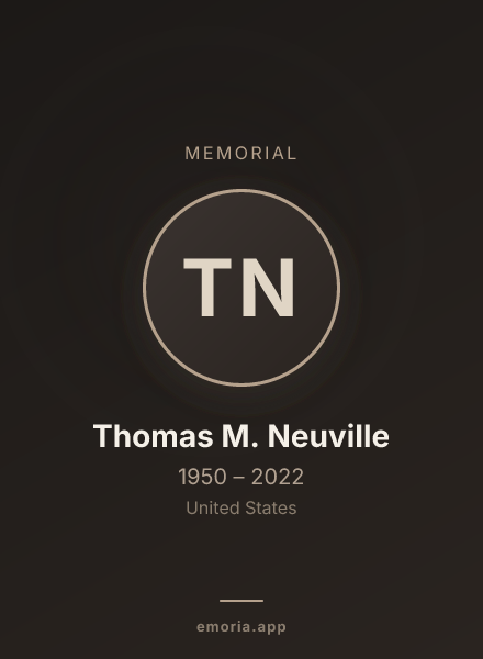 Memorial portrait of Thomas M. Neuville