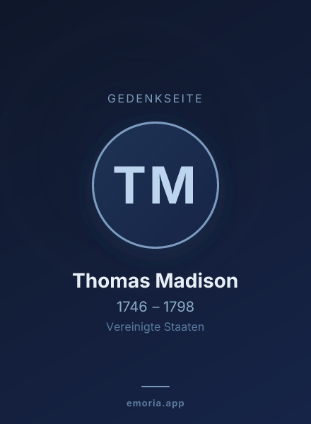 Gedenkportrait von Thomas Madison