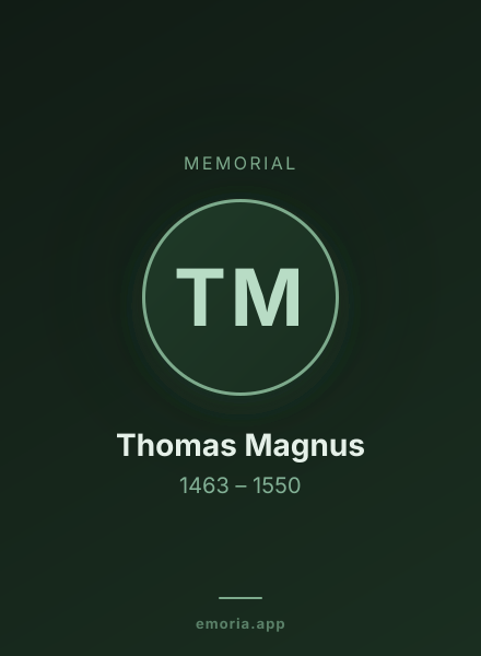 Memorial portrait of Thomas Magnus