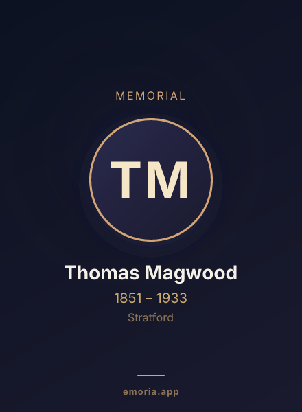 Memorial portrait of Thomas Magwood