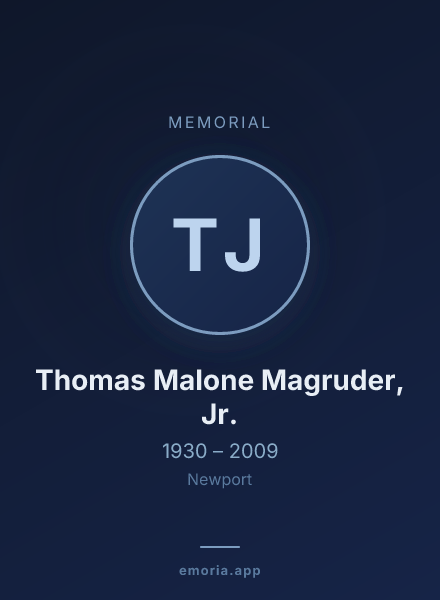 Memorial portrait of Thomas Malone Magruder, Jr.