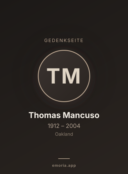 Gedenkportrait von Thomas Mancuso