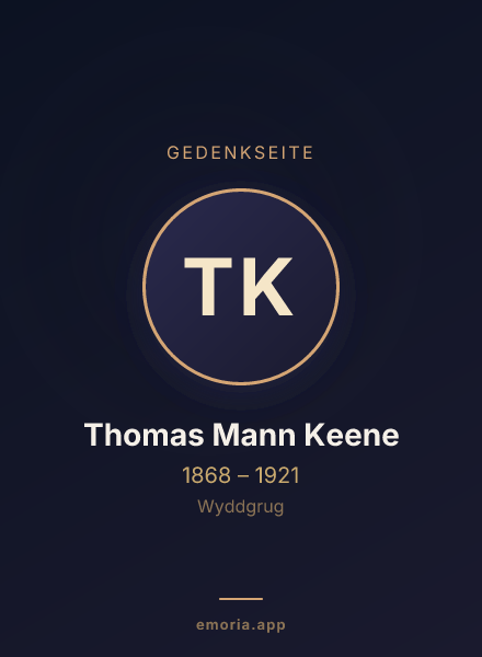 Gedenkportrait von Thomas Mann Keene