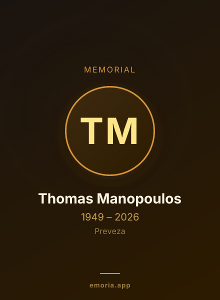 Memorial portrait of Thomas Manopoulos