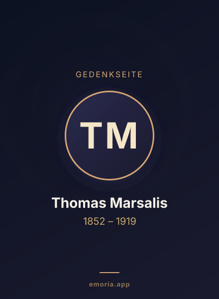 Gedenkportrait von Thomas Marsalis