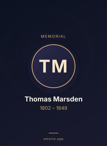 Memorial portrait of Thomas Marsden