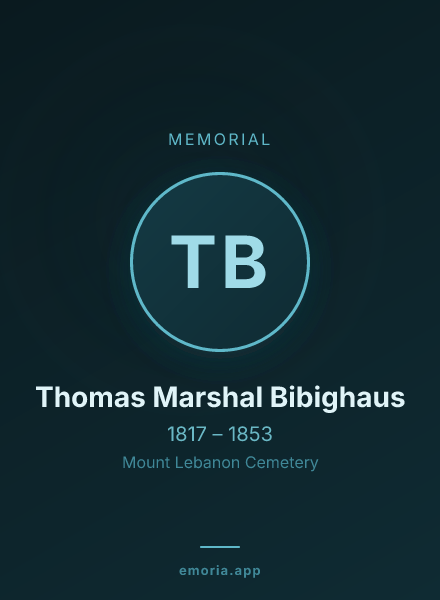 Memorial portrait of Thomas Marshal Bibighaus