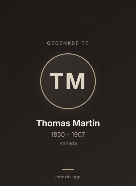 Gedenkportrait von Thomas Martin