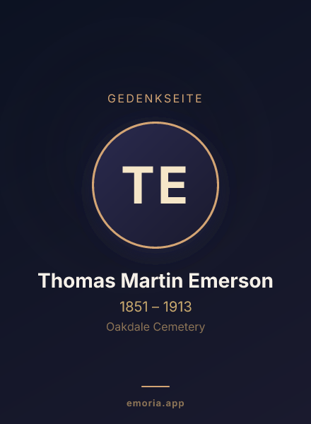 Gedenkportrait von Thomas Martin Emerson