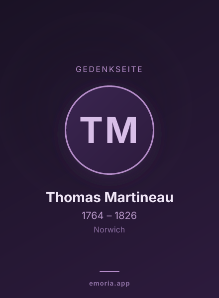 Gedenkportrait von Thomas Martineau