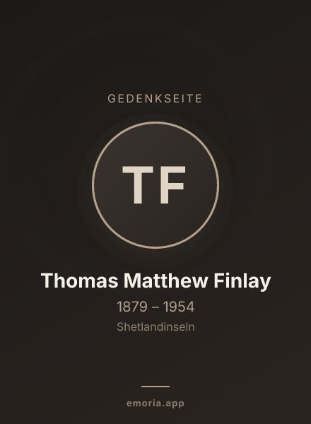 Gedenkportrait von Thomas Matthew Finlay