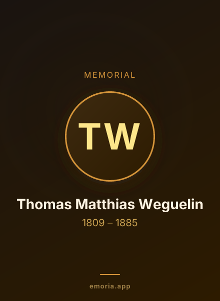 Memorial portrait of Thomas Matthias Weguelin