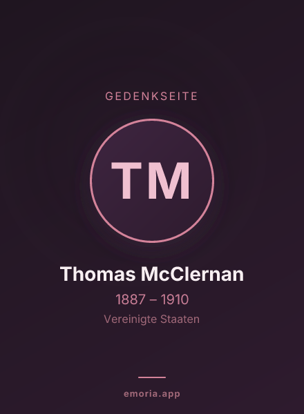 Gedenkportrait von Thomas McClernan