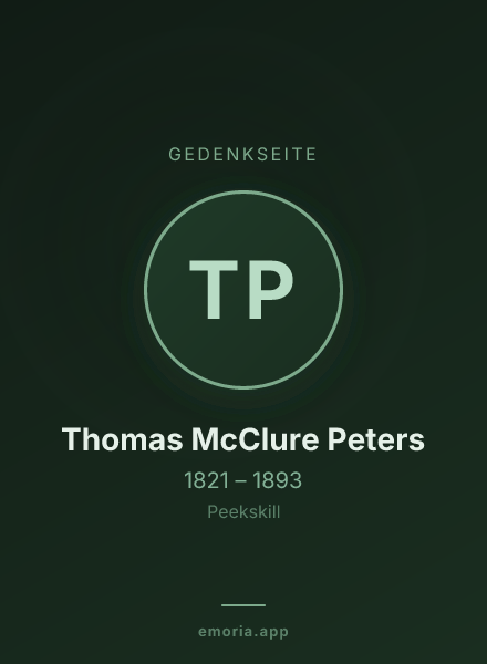 Gedenkportrait von Thomas McClure Peters