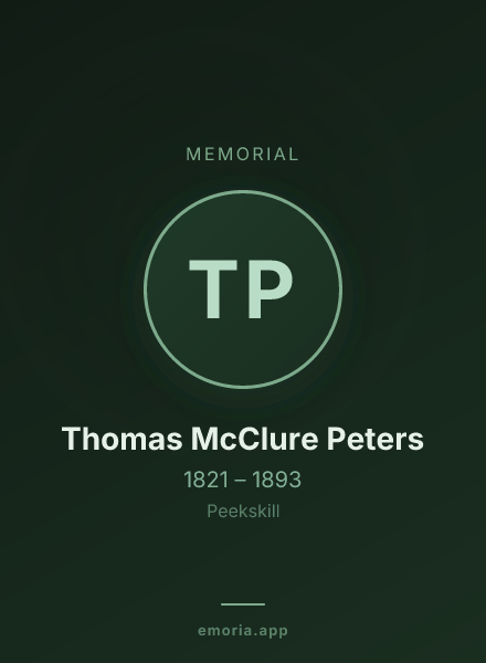 Memorial portrait of Thomas McClure Peters
